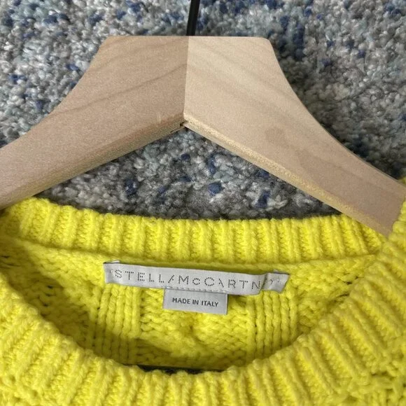 Stella McCartney Sweater Womens‎ Medium Cable Knit Pullover Made In Italy Bold